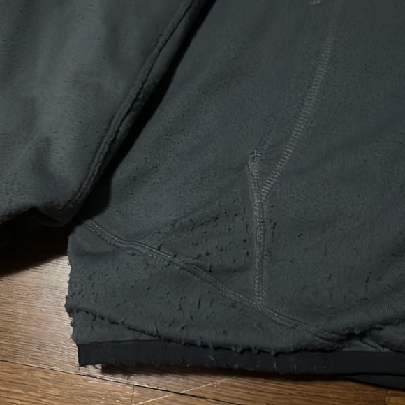 Men's VINTAGE Nike Reversible Fleece Jacket Size large gray and black Spell-out - Picture 8 of 13